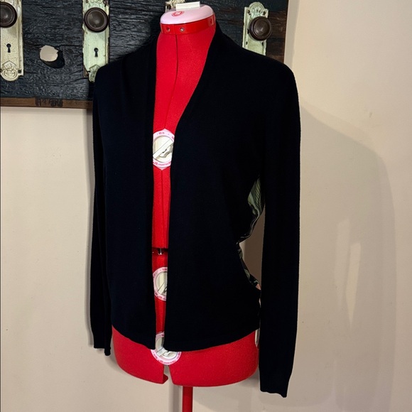 Ted Baker Secret Trellis Floral Back Open Front Black Cardigan Size 1 - Picture 9 of 15